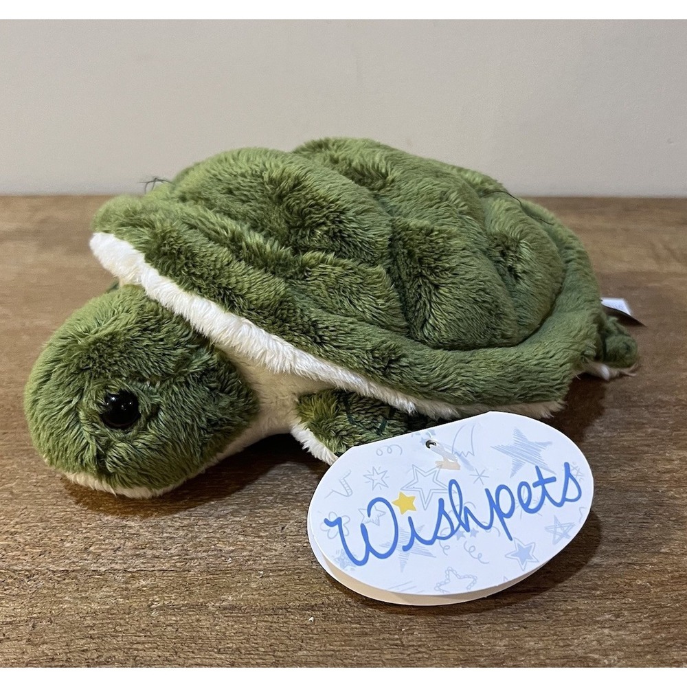 Wishpets Sea Turtle Plush 7.5” NWT 2004 Green Stuffed Animal Toy Cute Gift